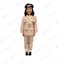 UAE Police Officer Costume &ndash; Premium Brown Unisex Set for Kids - Medium