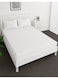 Deep Fitted Elastic Bedsheet Set With Pillow Covers, King/Queen/Double/Single Sizes, Color White, Depth 30cm