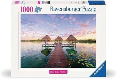 Ravensburger Beautiful Islands Tropical Views 1000 Piece Jigsaw Puzzle, Soft Click Quality, 70&times;50 cm Finished Size, Stunning Beach &amp; Island Escape for Adults &amp; Teens, 12000155-3
