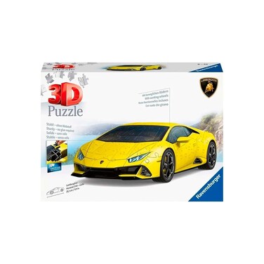 Ravensburger Lamborghini Hurac&aacute;n Evo Yellow 3D Jigsaw Puzzle (108 Pieces)