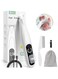 PAPMINI Dog Paw Trimmer, 35dB Ultra-Low Noise Dog Clippers for Grooming, Small Pet Shaver for Dog Clippers Cats Hair Around Paws, Eyes, Ears, Face, Rump with LED Light White
