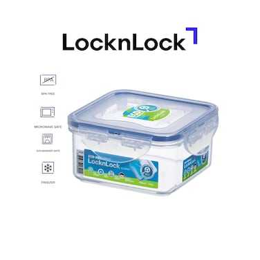 LocknLock 420ml Squared Airtight Food Storage Container - BPA-Free, Microwave, Freezer, and Dishwasher Safe
