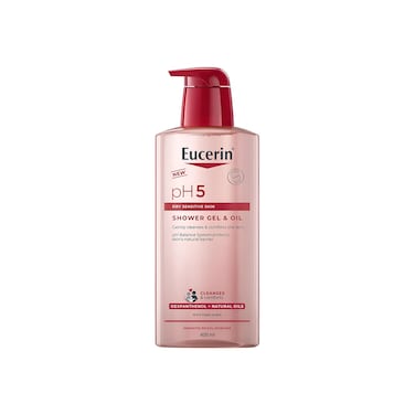 Eucerin pH5 Shower Gel and Oil Gently Cleanse and Comfort the Skin 400ml