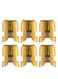 Champagne Stoppers Stainless Steel Gold Sealer Stopper 6 Pack