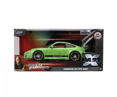 جادا فاست & فيوريوس فاست X 2023 سيارة بورش 911 GT3 997 المصبوبة (1:32، أخضر)