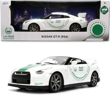 جادا - سيارة شرطة دبي نيسان جي تي-آر - نموذج مصبوب بمقياس 1:18