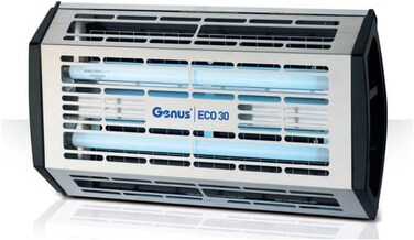Brandenburg Genus ECO 30 Electric Insect Control System &ndash; UV Light Bug Zapper, Stainless Steel &amp; Black, Chemical-Free Mosquito and Fly Killer, Indoor/Outdoor Pest Control