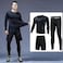 3pcs / Set Men Gym Running Clothes Set Long-Sleeved Quick-Drying Sports Suit &ndash; Science Fiction - Size XXL