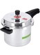 Royalford Pressure Cooker Induction Base Heavy-Duty Aluminium With Lid Durable Handles Ideal For Small To Medium HoUSeholds Saves Energy, Create DelicioUS, Home-Cooked Dish Silver 5L RF9751