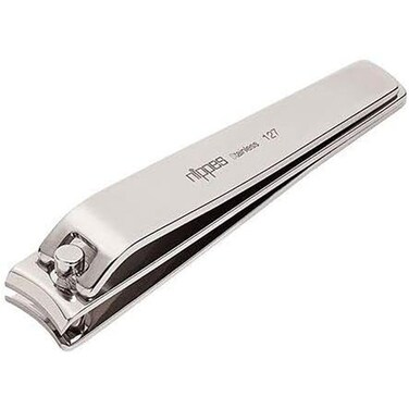 Nippes Solingen Foot Nail Clipper Nickel Plated (127) - For Fingers &amp; Feet, Especially Suitable For Hard Nails - 80 Mm