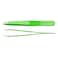 Nippes Solingen Cosmetic Tweezer Stainless Steel Colored Bented 709 - Suitable For Fine &amp; Precise Plucking - Handy With Good Grip - Green
