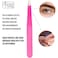 Nippes Solingen Cosmetic Tweezer Stainless Steel Coloured Slanted 727 - Suitable For Fine &amp; Precise Plucking - Handy With Good Grip - Pink