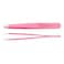 Nippes Solingen Cosmetic Tweezer Stainless Steel Coloured Slanted 727 - Suitable For Fine &amp; Precise Plucking - Handy With Good Grip - Pink