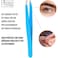 Nippes Solingen Cosmetic Tweezer Stainless Steel Colored Straight 728 - Suitable For Fine &amp; Precise Plucking - Handy With Good Grip - Blue