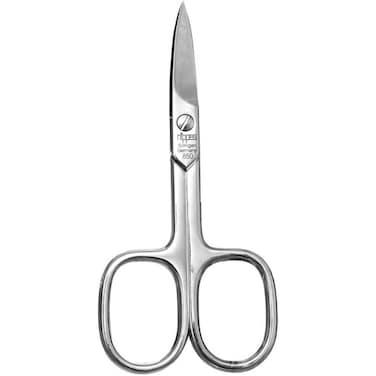 Nippes Solingen Nail Scissors Nickel Plated (850) - Essential Tool For The Perfect Manicure - Made Of Hardened Nickel-Plated Steel - With A Stalk &amp; Curved Tip
