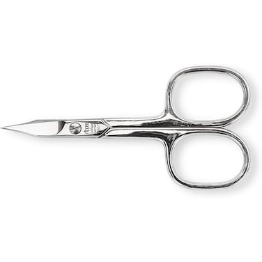 Nippes Solingen Nail Scissors Nickel Plated (851) - Essential Tool For The Perfect Manicure - Made Of Hardened Nickel-Plated Steel - With A Stalk &amp; Curved Tip