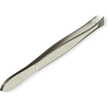Nippes Solingen Tweezer Stainless Steel Slanted 37Sr - For Eyebrow Shaping &amp; Fine Hair Removal - Comfortable To Use &amp; Handy