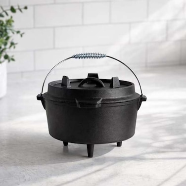 Home Cast Iron Barbeque Pot 4.3L - Black