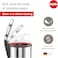 Hailo Pure S Pedal Bin 3 Liters, Kitchen Bin with Lid, Soft-Close Trash Can for Food Waste, Office or Bathroom Use, Compact Waste Bin, Stainless Steel, Made in Germany - HLO-0504-010