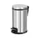 Hailo Pure S Pedal Bin 3 Liters, Kitchen Bin with Lid, Soft-Close Trash Can for Food Waste, Office or Bathroom Use, Compact Waste Bin, Stainless Steel, Made in Germany - HLO-0504-010