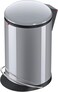 Hailo Harmony M Pedal Bin 12 Liters, Kitchen Bin with Lid, Soft-Close Trash Can for Food Waste, Office or Bathroom Use, Compact Waste Bin, Silver, Made in Germany &ndash; HLO-0515-020
