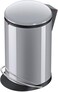 Hailo Harmony M Pedal Bin 12 Liters, Kitchen Bin with Lid, Soft-Close Trash Can for Food Waste, Office or Bathroom Use, Compact Waste Bin, Silver, Made in Germany &ndash; HLO-0515-020
