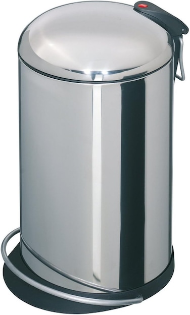 Hailo TopDesign M Pedal Bin 13 Liters, Stainless Steel Kitchen Bin with Lid, Compact Food Waste Bin, Bedroom Bin, Office Dustbin, Recycling Bin, Made in Germany &ndash; HLO-0514-240