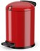 Hailo Design S Pedal Bin, 4 Liters, Compact Waste Bin with Lid, Foot Pedal Dustbin for Kitchen, Bathroom, Bedroom, Office, Red, Made in Germany - HLO-0704-059