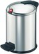 Hailo Trento Design Pedal Bin, 4 Liters, Compact Waste Bin with Lid, Foot Pedal Dustbin for Kitchen, Bathroom, Bedroom, Office, Stainless Steel, Made in Germany - HLO-0704-560