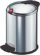 Hailo Trento Design Pedal Bin, 4 Liters, Compact Waste Bin with Lid, Foot Pedal Dustbin for Kitchen, Bathroom, Bedroom, Office, Stainless Steel, Made in Germany - HLO-0704-560