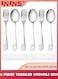 Kids Silverware Set,6 Pieces Stainless Steel Kids Cutlery Set/Toddler Utensils/Flatware-3 Forks,3 Dinner Spoons,Mirror Polished,Dishwasher Safe,Little Bear Flatware Set