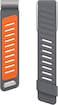 Silicone Wristband Compatible with Whoop 5.0 Band, Comfort Durable Soft Adjustable Silicone Sports Loop Strap for Men &amp; Women, with U Shapped Connector Dark Grey Orange - One/Peak