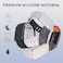Silicone Wristband Compatible with Whoop 5.0 Band, Comfort Durable Soft Adjustable Silicone Sports Loop Strap for Men &amp; Women, with U Shapped Connector Dark Grey Orange - One/Peak