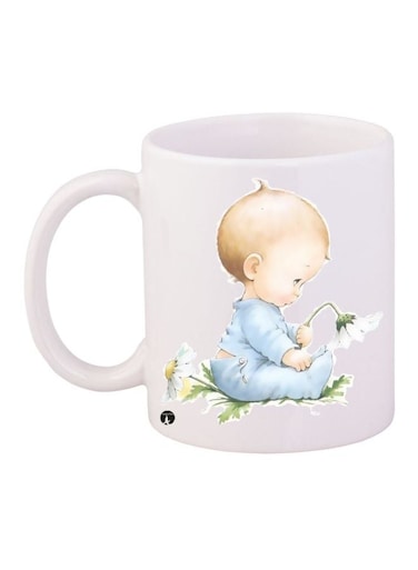 Baby Printed Coffee Mug White/Beige/Blue
