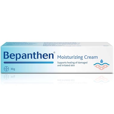 Bepanthen Moisturizing Cream, Supports Healing of Damaged and Irritated Skin, 30g