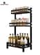 3 Layer Spice Rack Organizer Black 60x20x32 cm