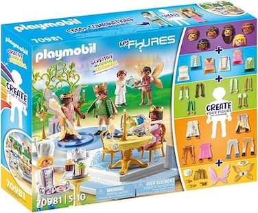Playmobil 70981 My Figures, The Magic Dance playset for children 4 Years+, fairytale toy With prince And princess, royal ball With rotating dance floor, great gift, collectible mix And match figures