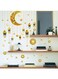 Yoawllty Ramadan Decorations,Ramadan Wall Stickers,Wall Decor Moon Star Lantern Ramadan Stickers for Home Living Room Bedroom Wall Sticker