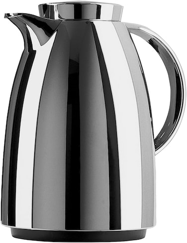 Emsa Auberge Vacuum Jug Chrome 1L &ndash; Leak-Proof Flask, Made in Germany, Hot &amp; Cold for Hours
