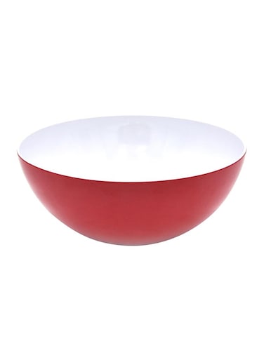 Round Duo Bowl – Red, 10 x 23 x 23 cm, Stylish & Practical Kitchen Bowl