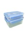 5-Piece Clip and Close Food Storage Set – Clear/Blue, Airtight & Stackable, 17x23x16 cm