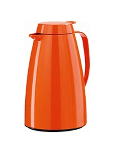 Emsa Basic Flask Quick Tip 1L – Orange   Insulated Bottle for Hot & Cold Beverages, Spill-Proof