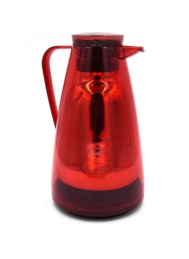 Emsa Salsa Flask Quick Press – Red 1.5L, Insulated Thermos for Hot & Cold Drinks, Spill-Proof