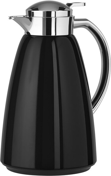 Campo Vacuum Flask 1L &ndash; Leak-Proof, Quick Tip Closure, 12h Hot &amp; 24h Cold, Chrome Stainless Steel