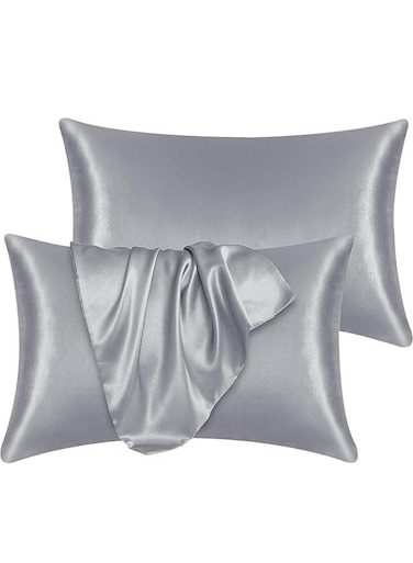 2PCS Satin Pillowcase for Hair and Skin-Soft Silky Pillow Covers for Sleeping-Satin Pillow Covers with Envelope Closure
