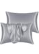 2PCS Satin Pillowcase for Hair and Skin-Soft Silky Pillow Covers for Sleeping-Satin Pillow Covers with Envelope Closure