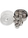 Raj Stainless Steel Catering Spice Storage Box, 8.2 cm, MD0M01 - Masala Box , Masala Petti ,Spice Box, 7 Compartments and Spoon