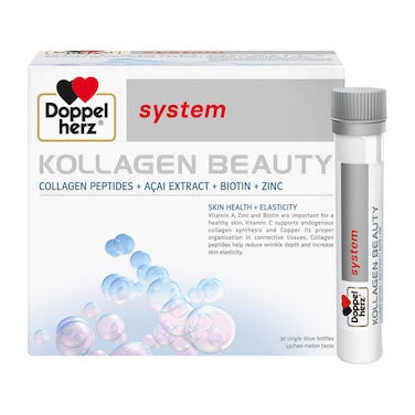 Doppelherz System Kollagen Beauty Supplement, Single Dose Drinkable Vial, Pack of 30's
