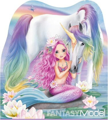 مفكرة ديبيش 10474 بتصميم حورية البحر الخيالي، مقاس 12 × 10.5 سم تقريبًا، ألوان متنوعة