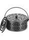 Aputue Mosquito Coil Holder, Retro Portable Mosquito Coil Box with Cover, Fire-Proof and Heat-Insulating Iron Incense Coil Burner with Handle, Incense Holder for Indoor and Outdoor Camping